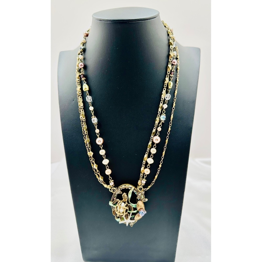 Sweet Romance USA Sea Turtle Starfish Aurora Borealis Multi Strand Necklace
